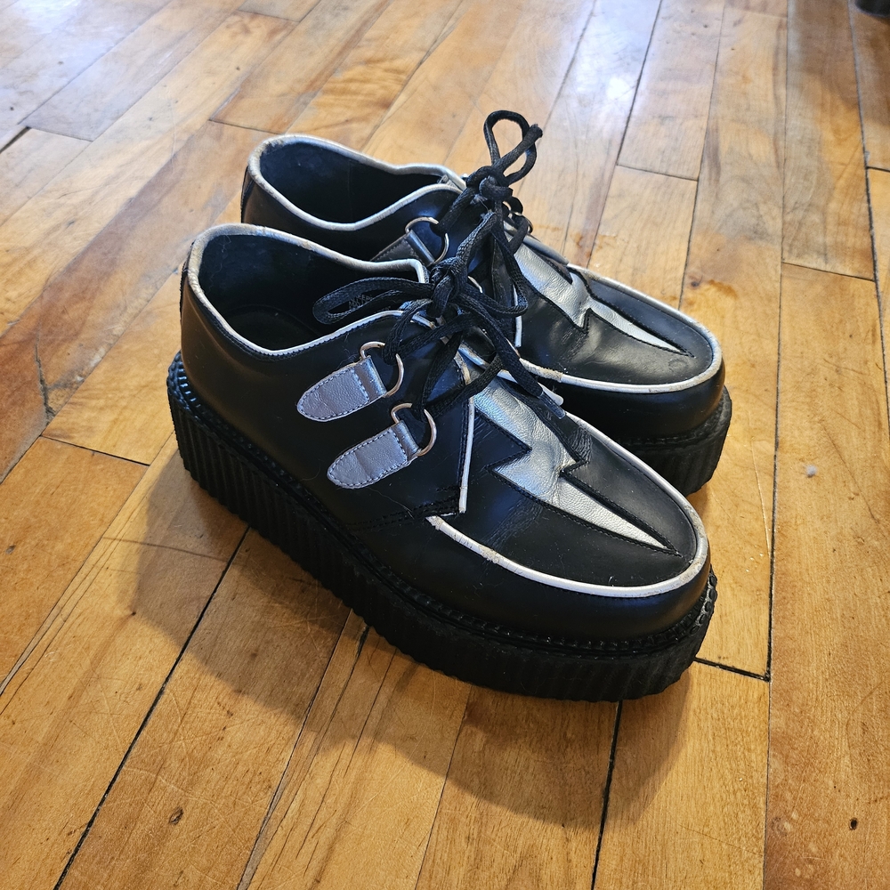 Black and Silver Platform Creepers